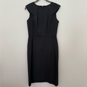 New J. Crew Charcoal - Heather Coal Madame President Dress Cap Sleeve Pockets